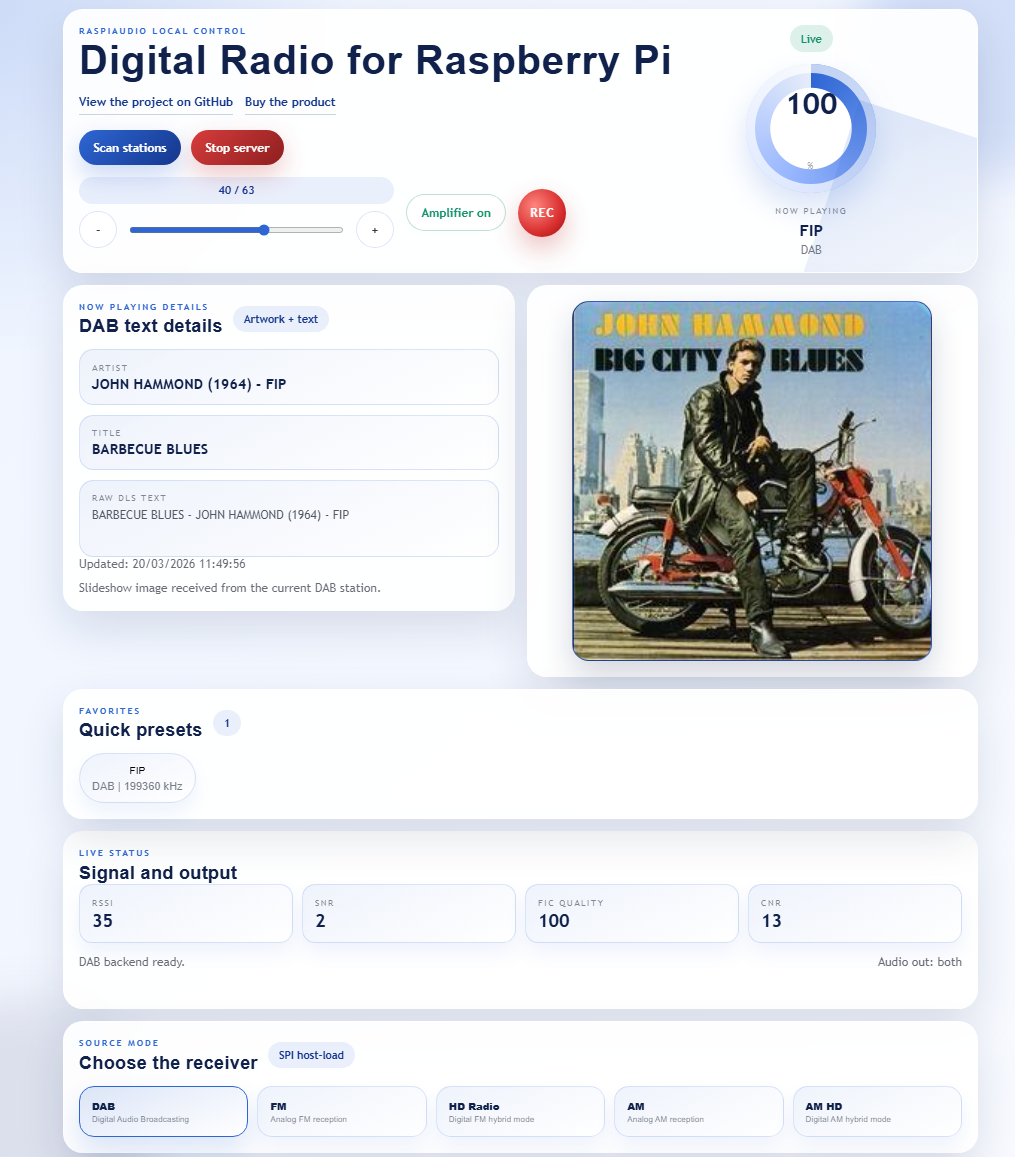 Digital Radio for Raspberry Pi (AM / FM / DAB / DAB+ / HD Radio) - Image 10