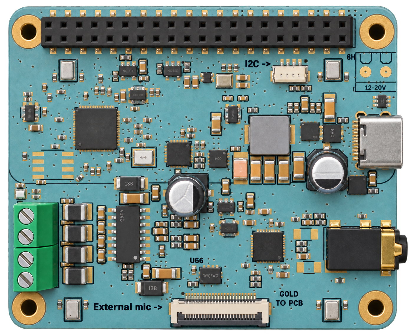 Voice DSP+ Core Board rear - product visualization